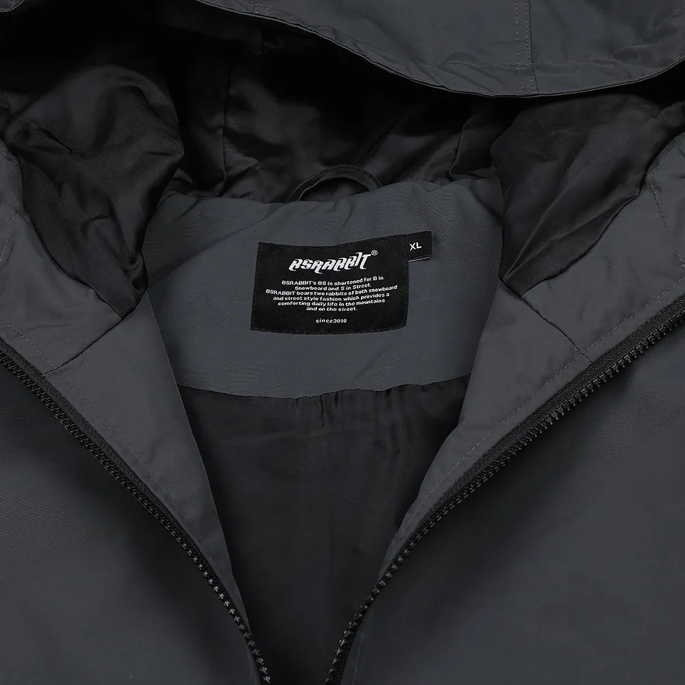 FUTURE REFLECTIVE POINT HOODED ANORAK JACKET CHARCOAL