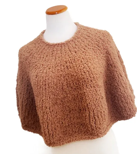 Fuzzy poncho, 25% off