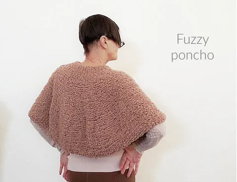 Fuzzy poncho, 25% off