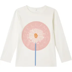 Girls Cream Sunflower T-Shirt