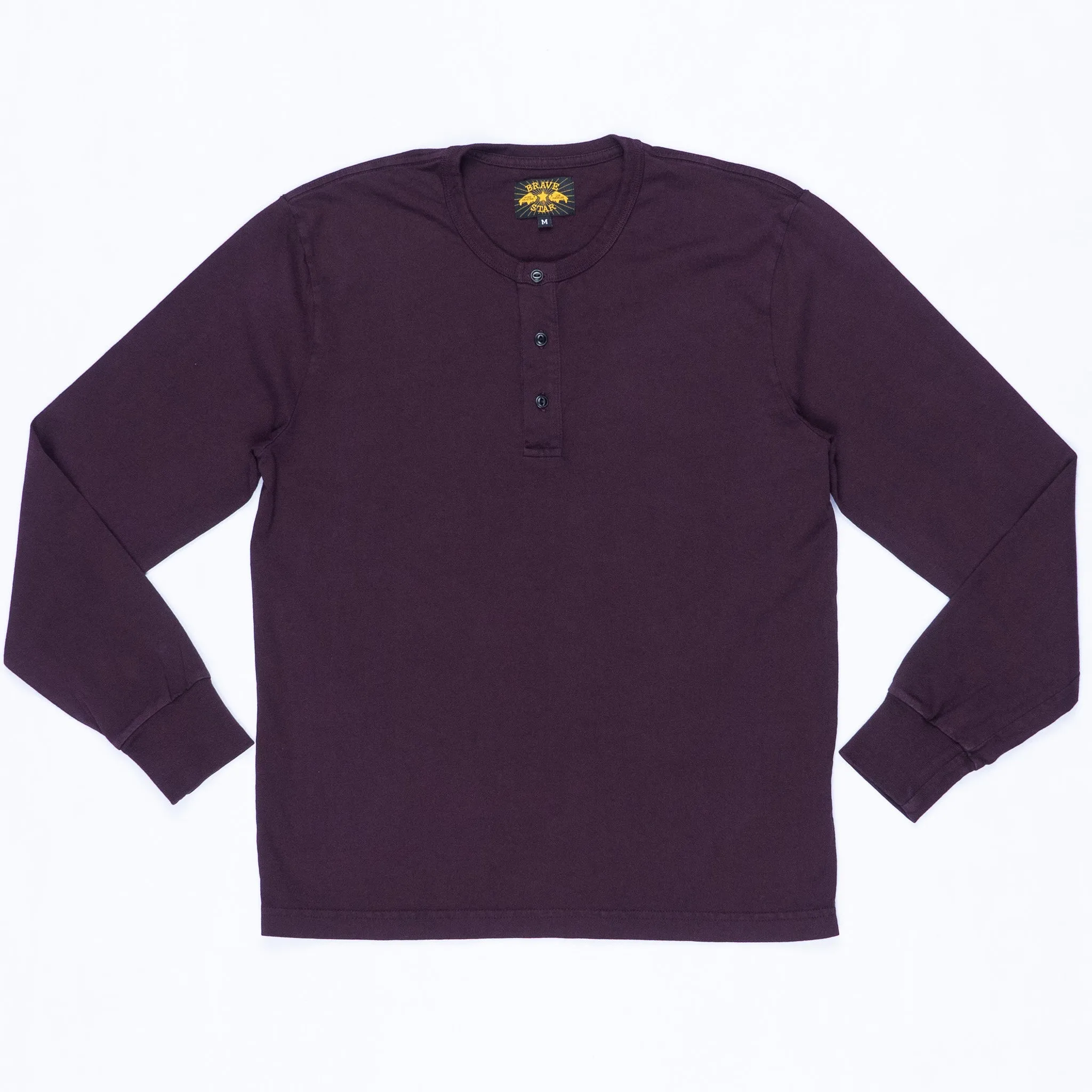 Glory Days Long Sleeve Heavyweight Henley - Oxblood