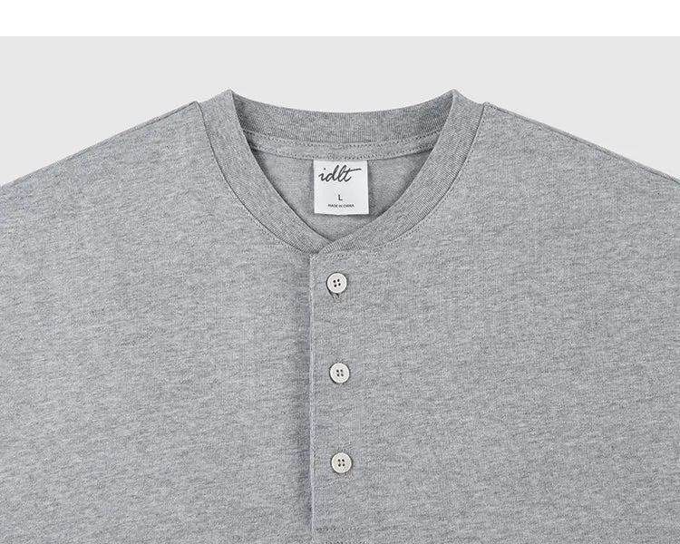 Henley Drop Shoulder T-shirt