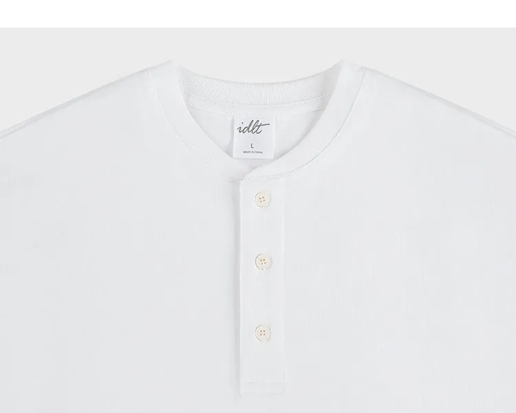 Henley Drop Shoulder T-shirt