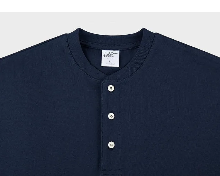 Henley Drop Shoulder T-shirt