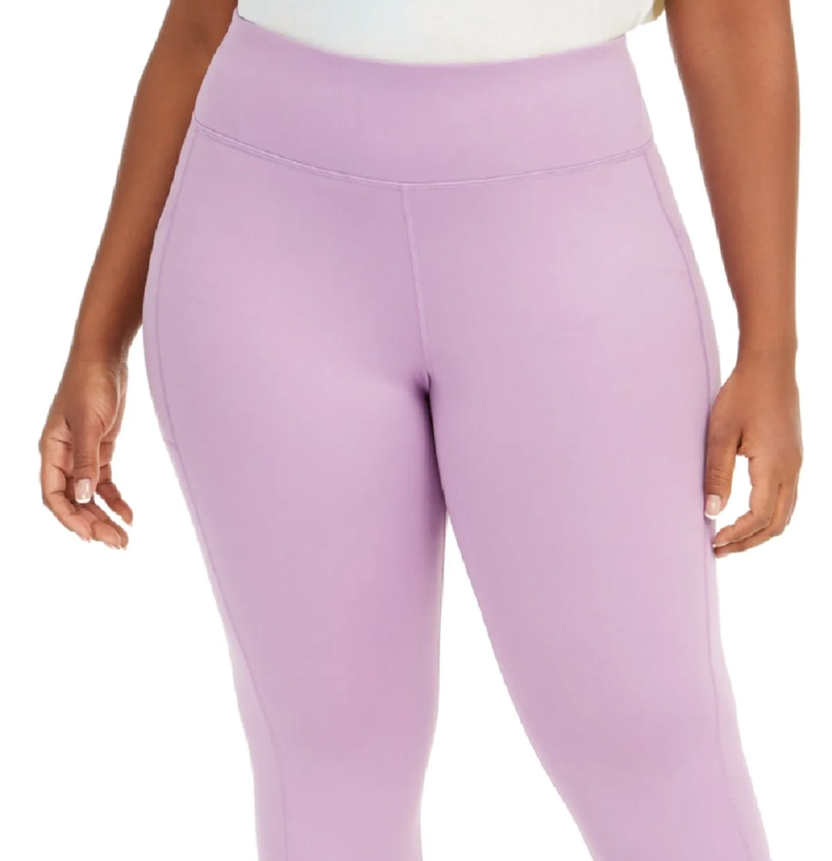 ID Ideology Women's Cropped Leggings Purple Size 1X