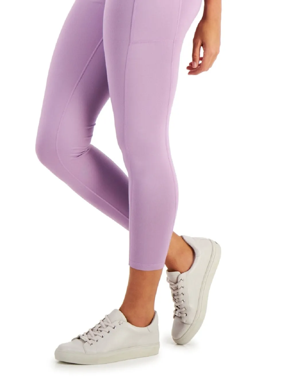 ID Ideology Women's High Waist Side Pocket 7/8 Length Leggings Purple Size X-Large