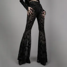 Instashop Gothic Lace Bohemian bell-bottoms tanning casual long legs pants flared ends street hipster