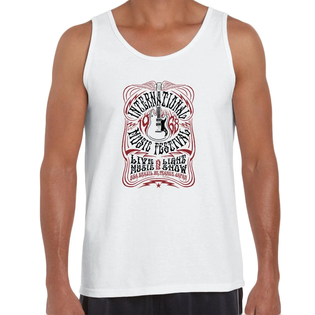 International Rock Music Festival Retro Indie Blues Vintage Typographygraphy Unisex Tank Top