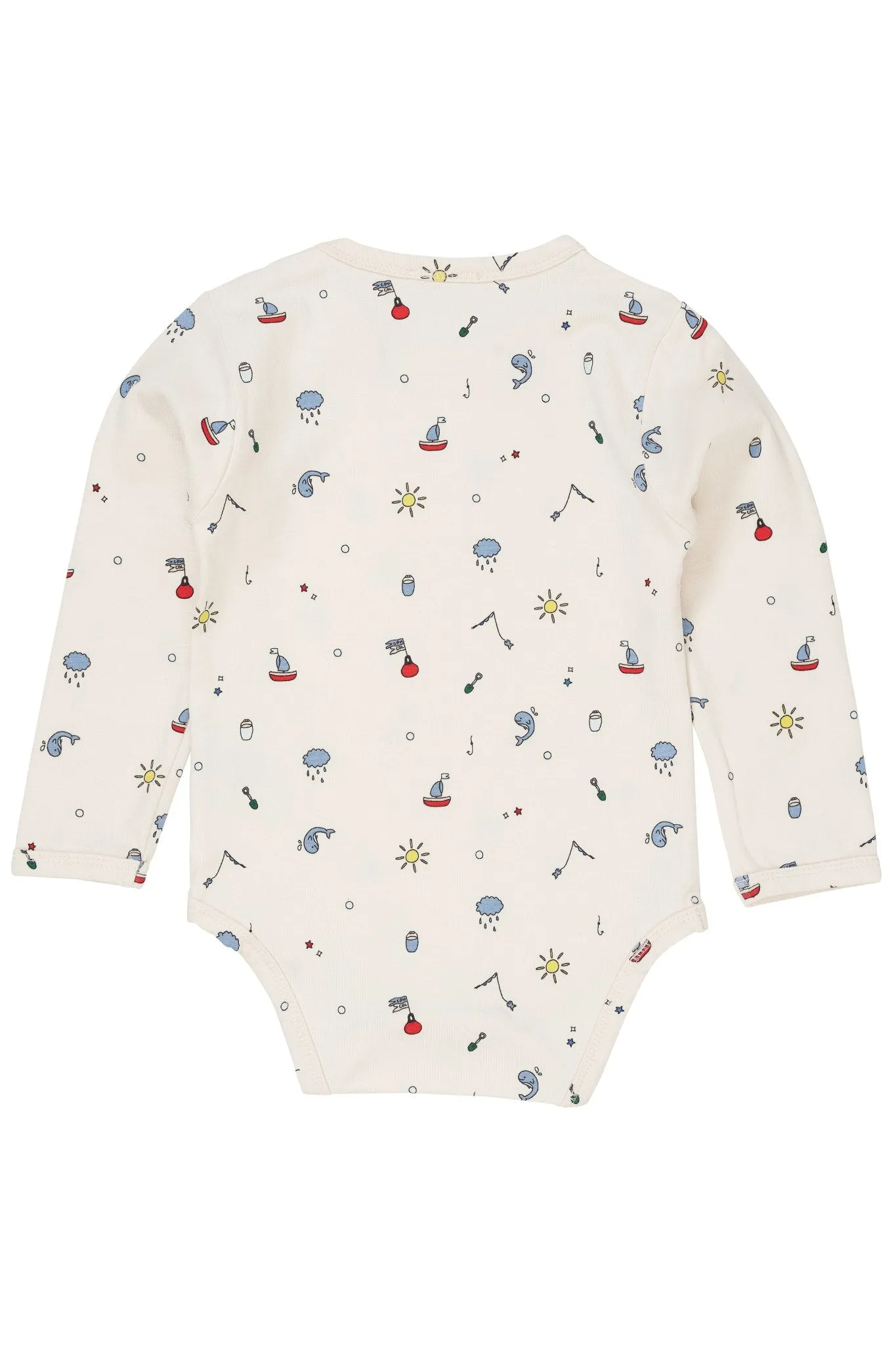 JERSEY BODY W PRINT LS - CREAM FISHING PRINT