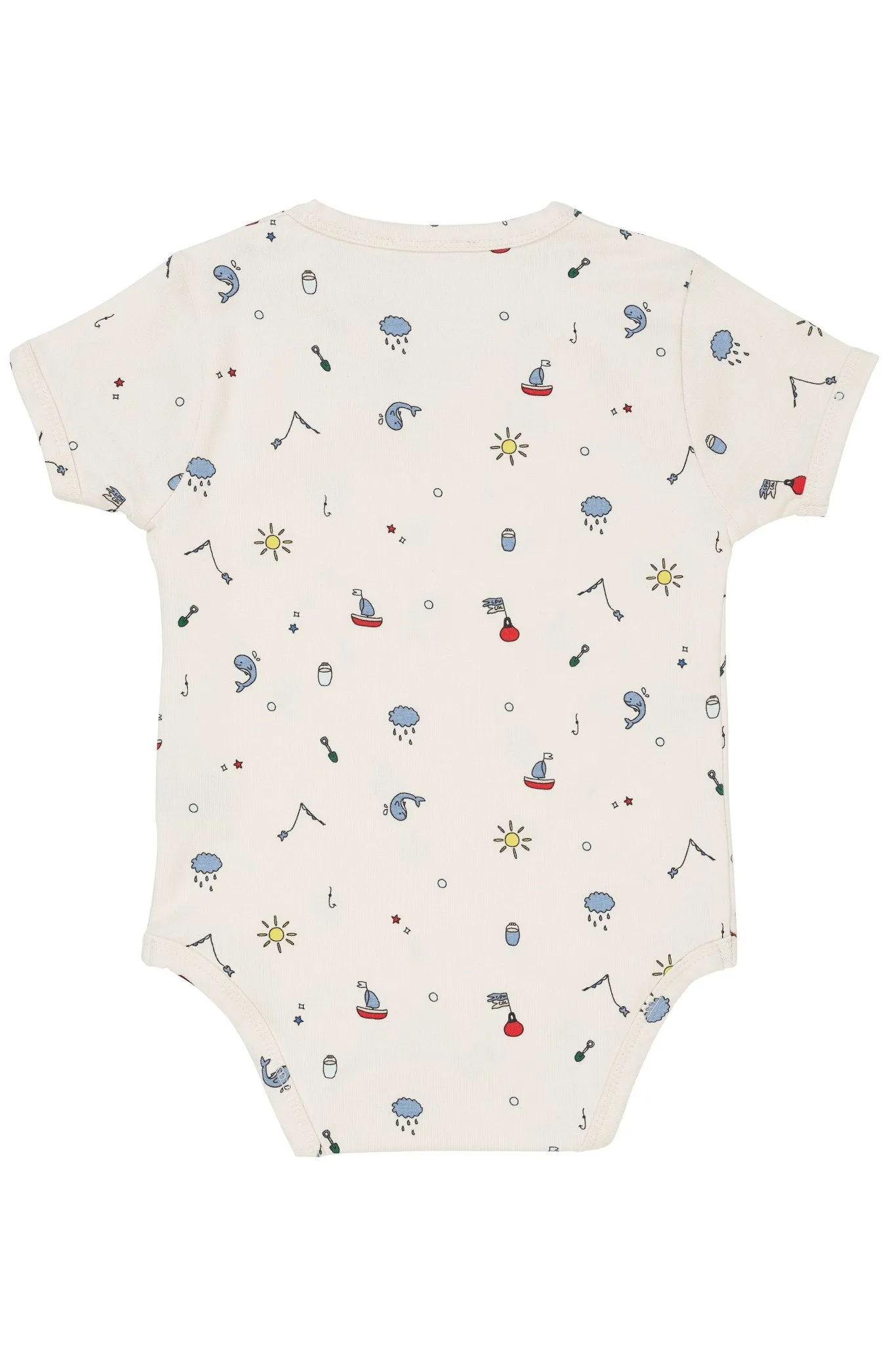 JERSEY BODY W PRINT SS - CREAM FISHING PRINT