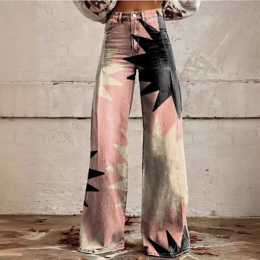 Joskaa fall fits 2024 Summer Hot Selling Women's Trousers 3D Digital Printing Hot Selling Trousers Women Flared Pants