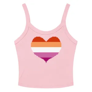 Lesbian Heart Scoop Neck Tank Top