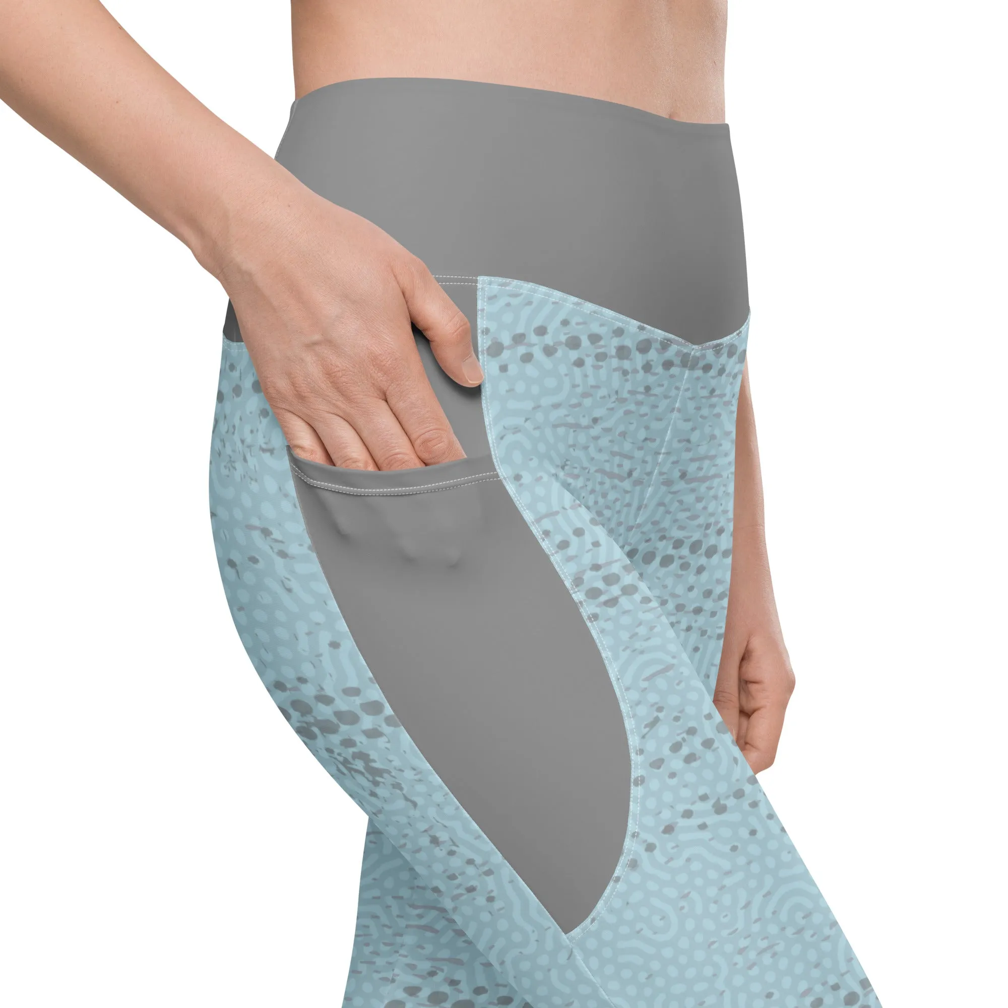 Life League Gear - Women's Leggings with Pockets "ADAPT" - KEYS BLUE / SHARK GREY