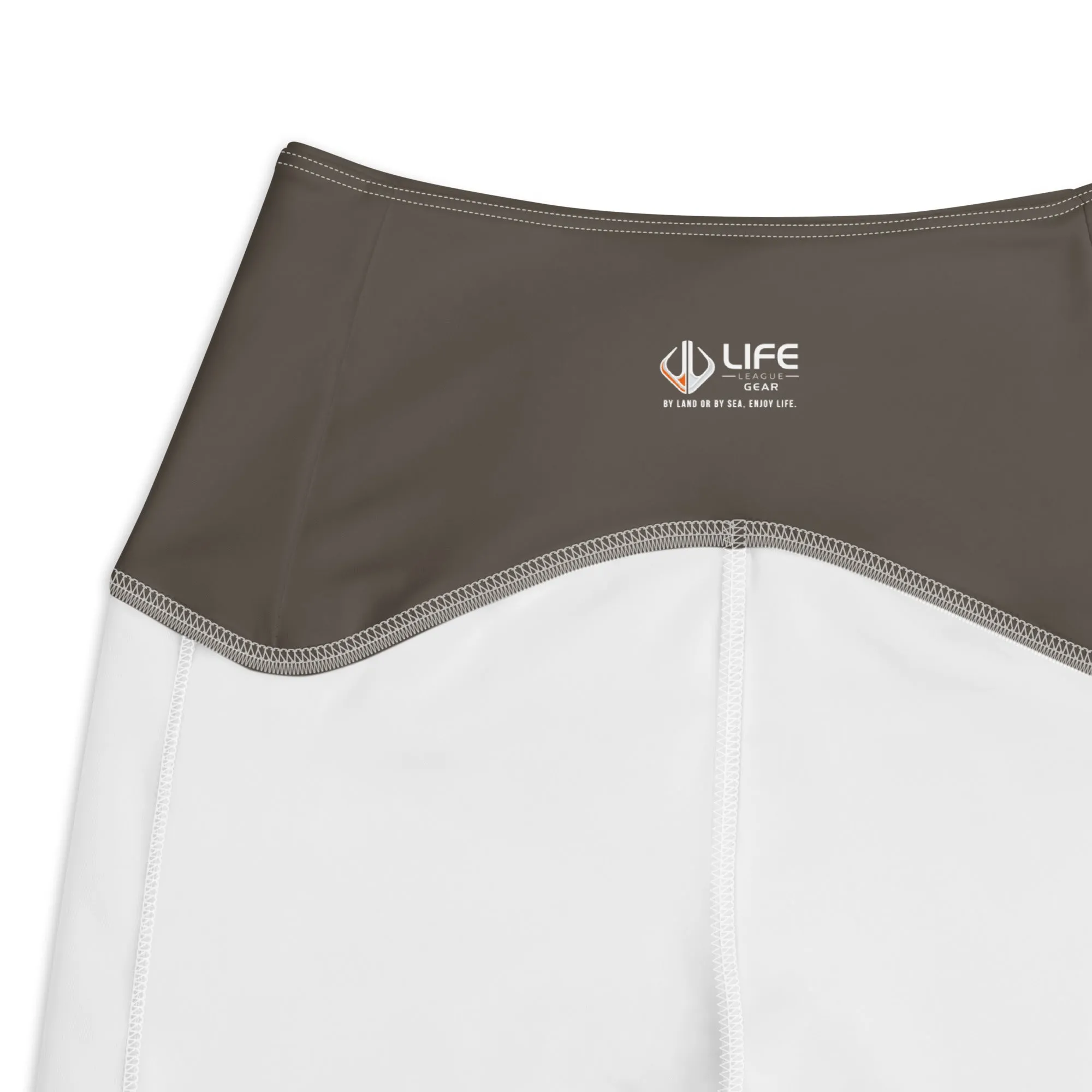 Life League Gear - Women's Leggings with Pockets - "ADAPT" MAKO GREY / MANGROVE MUD