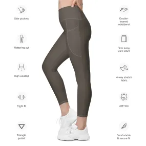 Life League Gear - Women's Leggings with Pockets -  SOLID MANGROVE MUD