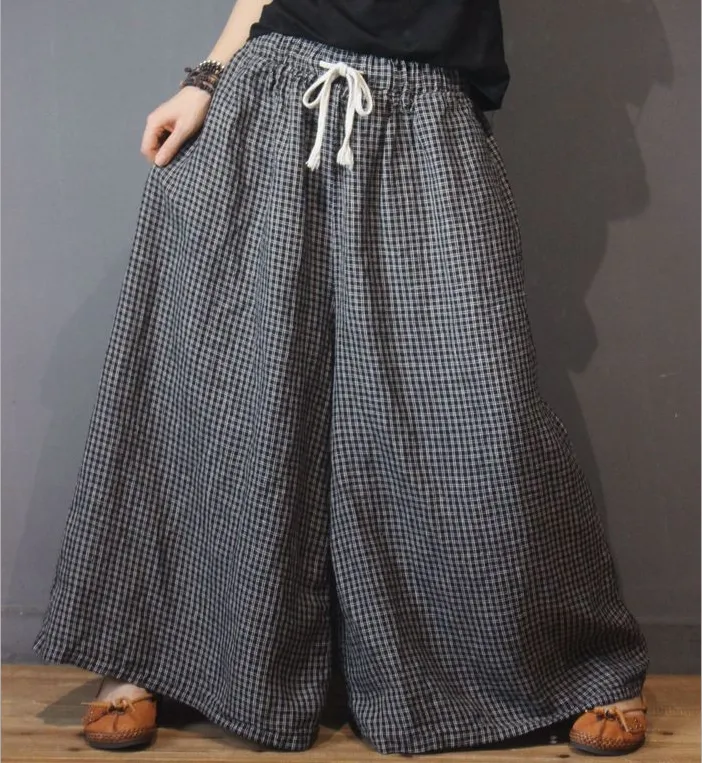 Linen Summer Wide Legs Women Casual Pants LPP971310