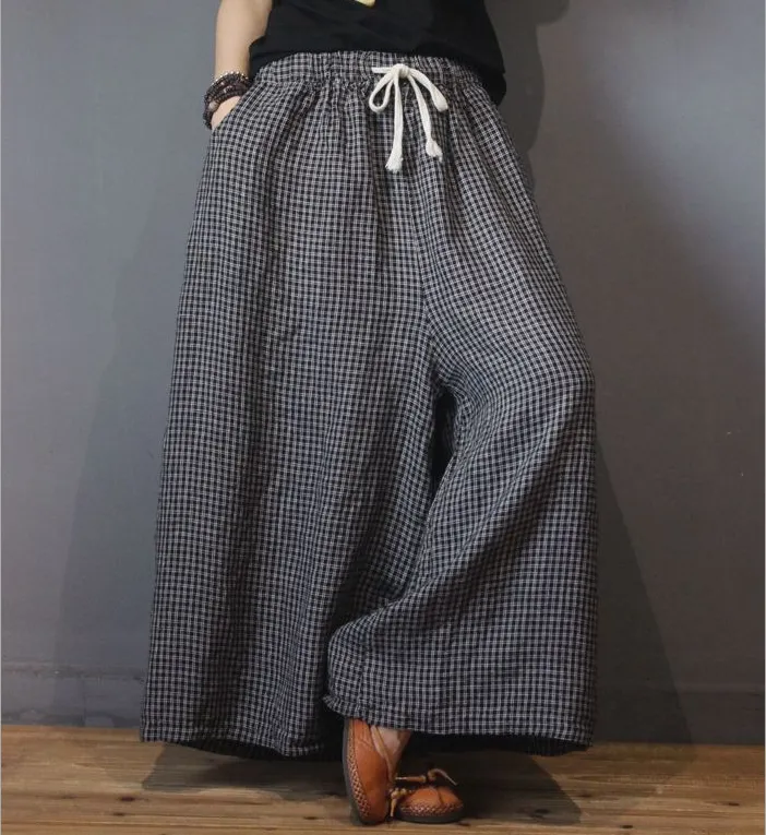 Linen Summer Wide Legs Women Casual Pants LPP971310