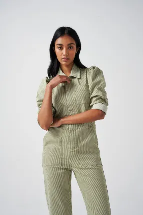 Lorna All In One in Khaki Stripe