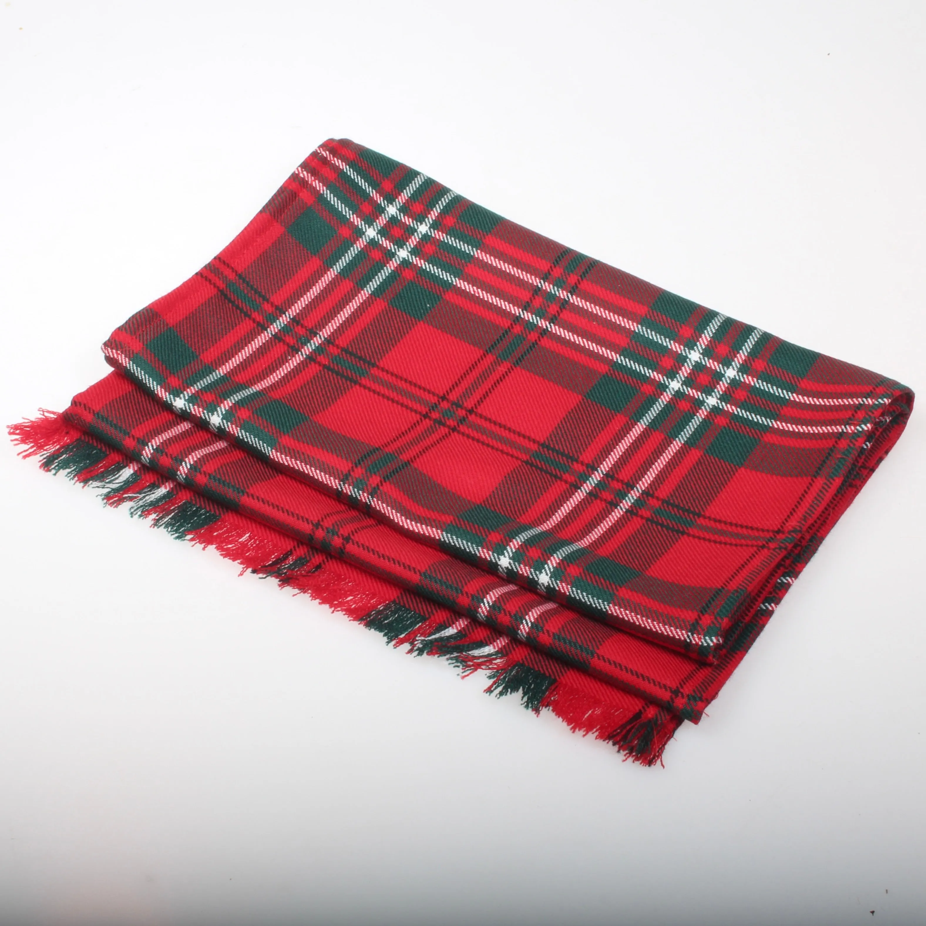 Luxury Lightweight Scarf in Scott Red Modern Tartan