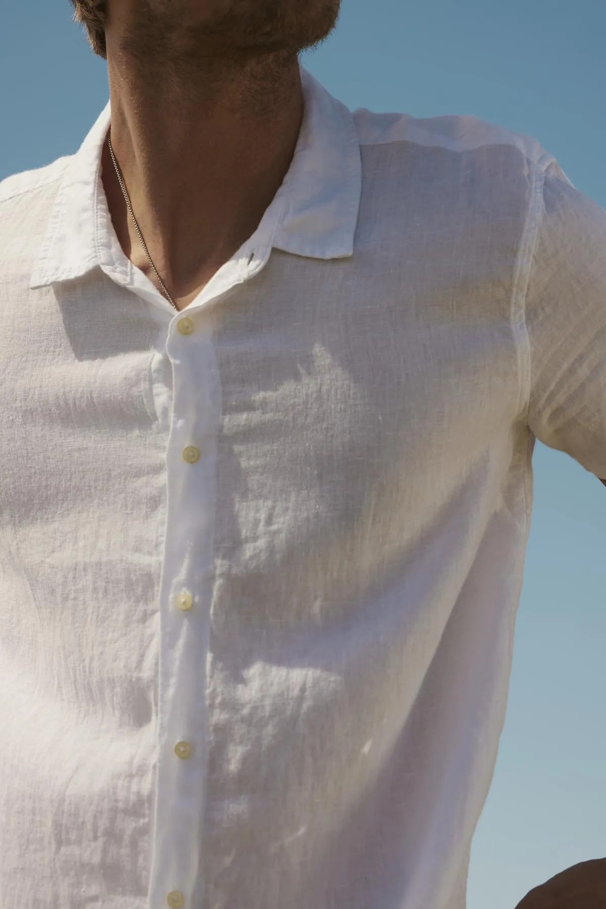 MACKIE LINEN BUTTON-UP SHIRT