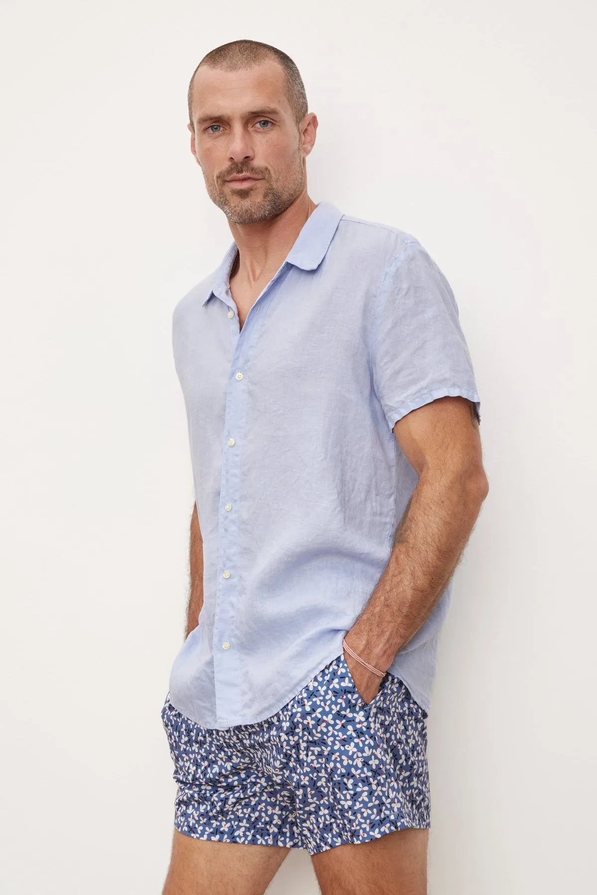 MACKIE LINEN BUTTON-UP SHIRT