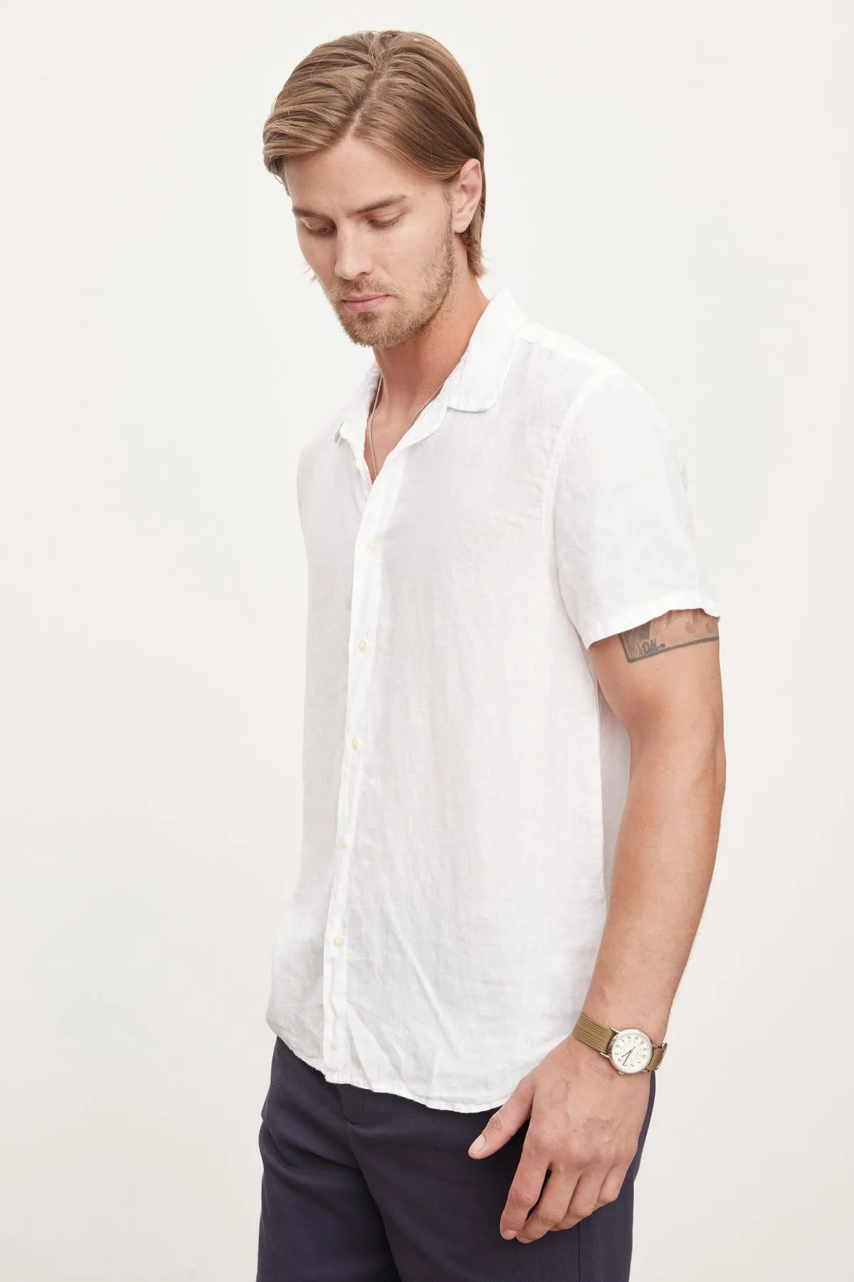 MACKIE LINEN BUTTON-UP SHIRT