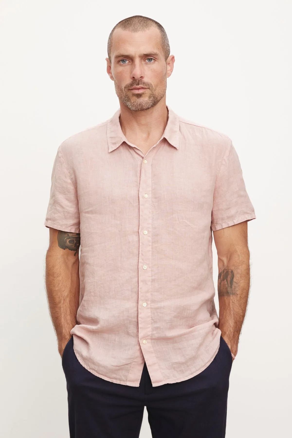 MACKIE LINEN BUTTON-UP SHIRT