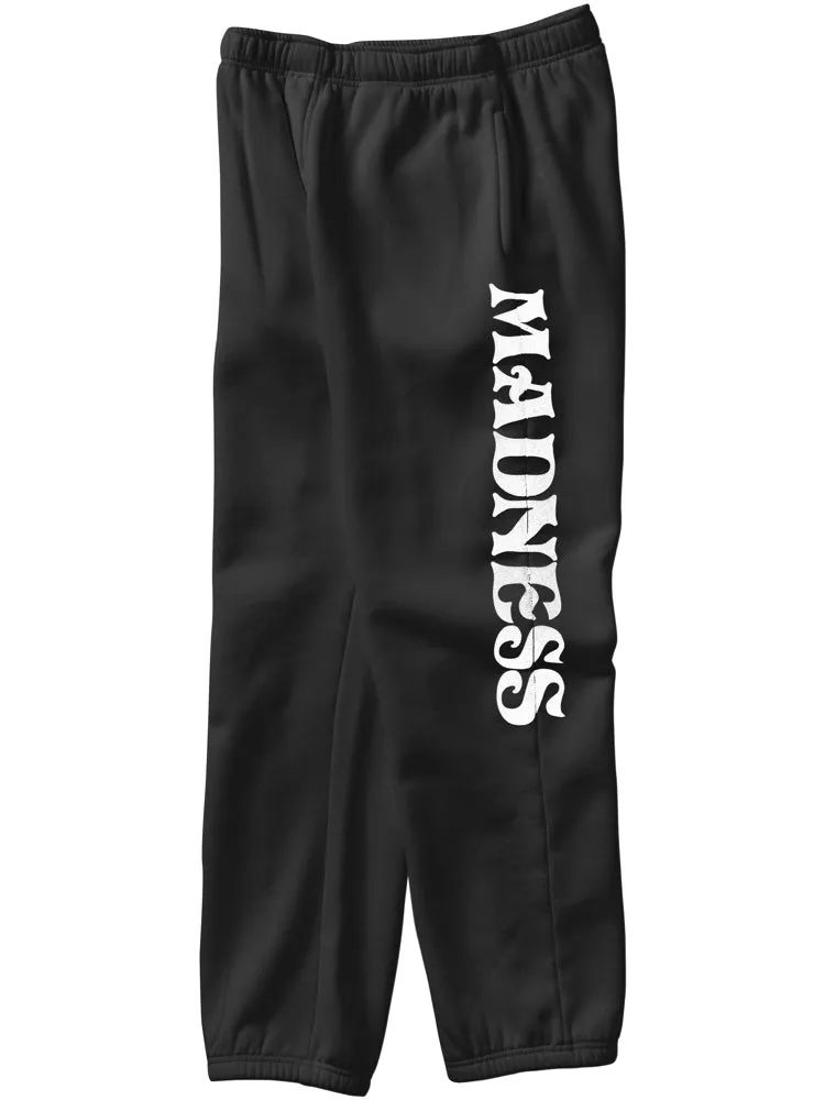 Madness Apparel Over Under Premium Custom Dye Vintage Black Sweat Pants