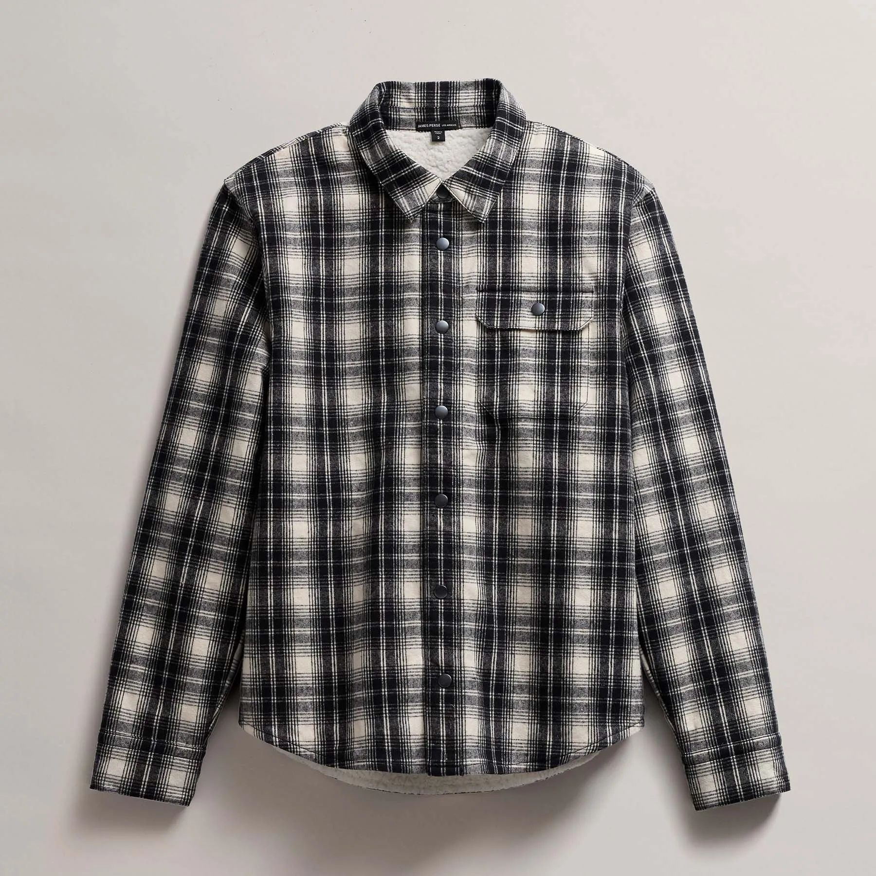 Men's Grateful Dead Sherpa Lined Plaid Jacket - Black/White