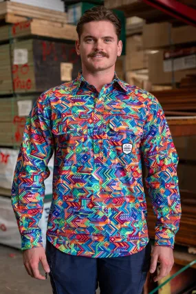 Men's Watts Up Half Button Long Sleeve Workshirt