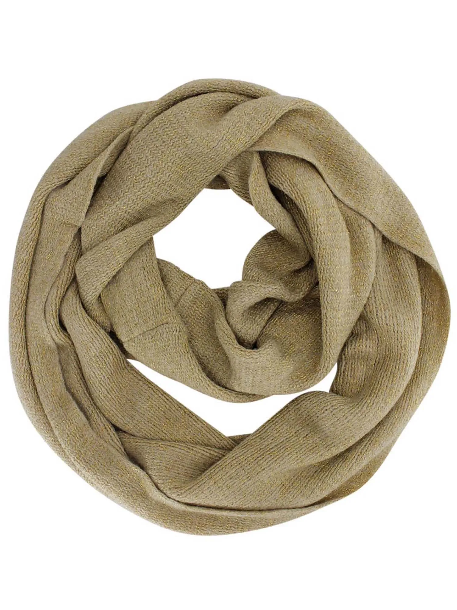 Metallic Winter Knit Circle Infinity Scarf