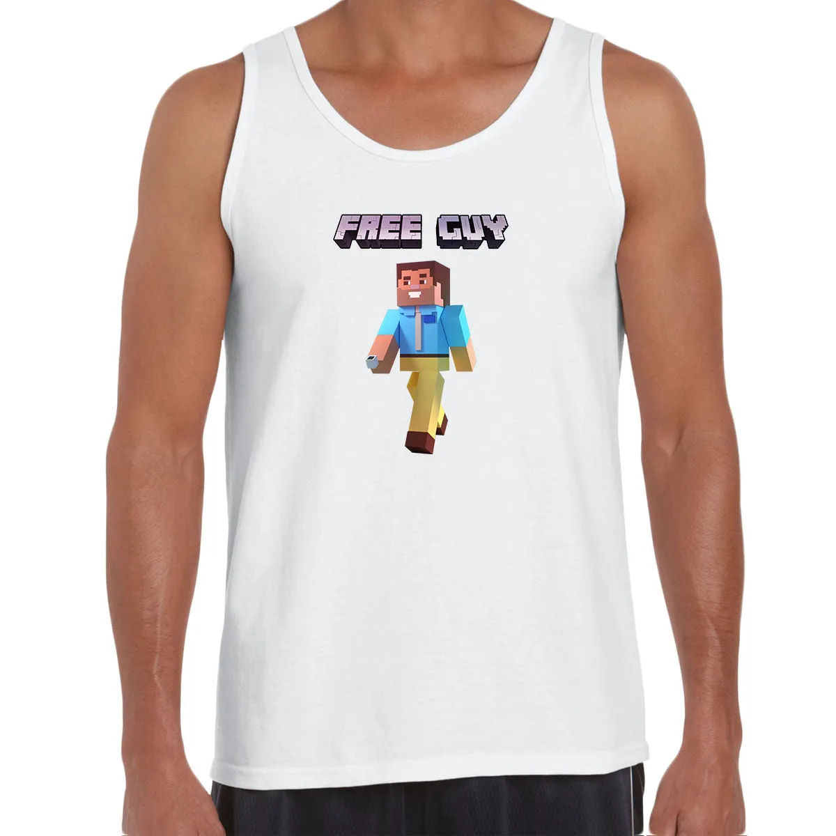 Minecraft Free Guy Funny Movie Typographygraphy Unisex Tank Top