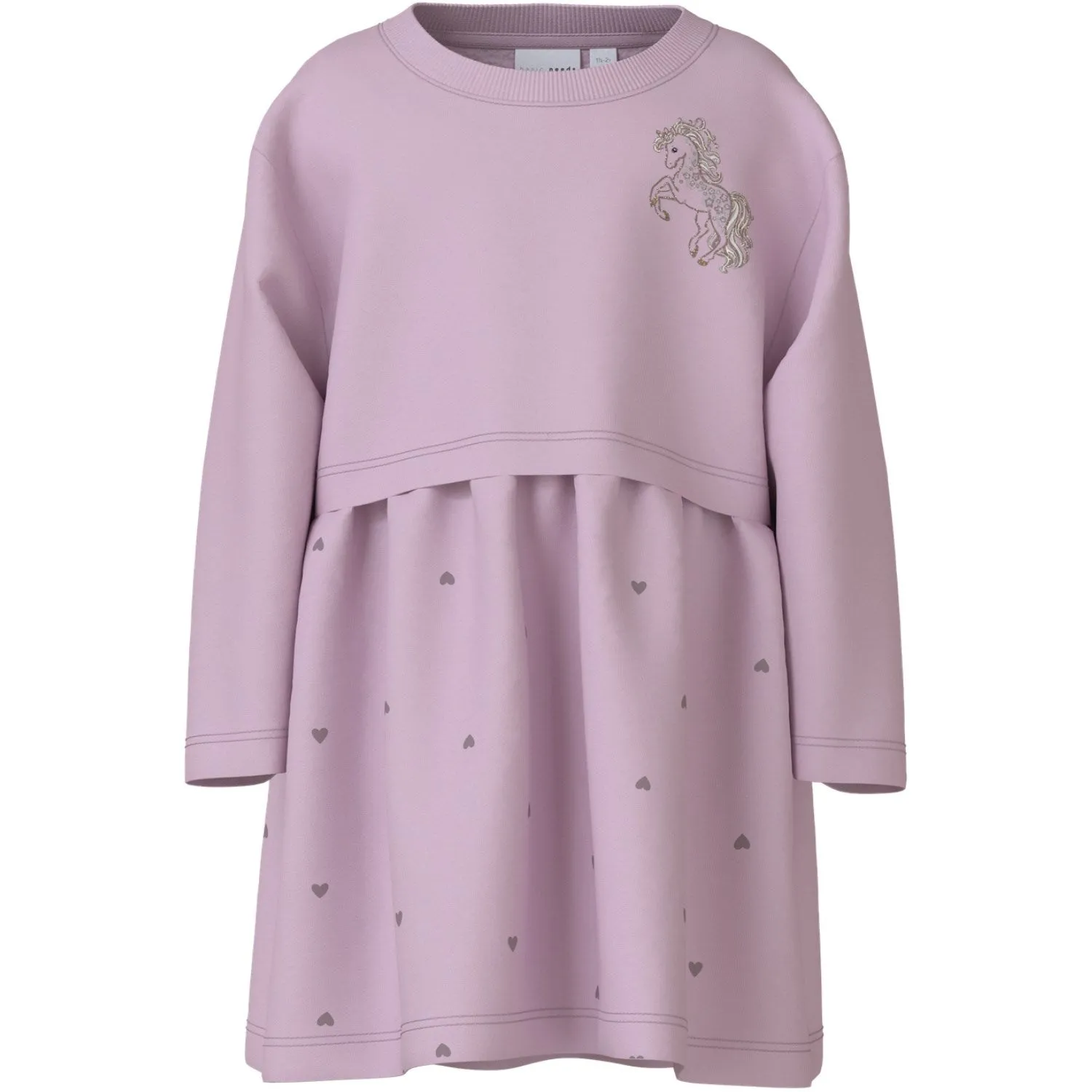 Name It Winsome Orchid Unicorn Valona Ls Regular Sweat Dress