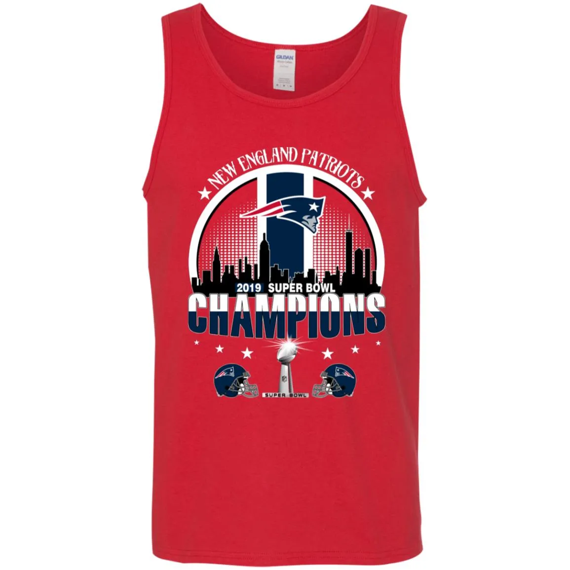 Nfl – New England Patriots 2019 Super Bowl Champions Football Men Cotton Tank