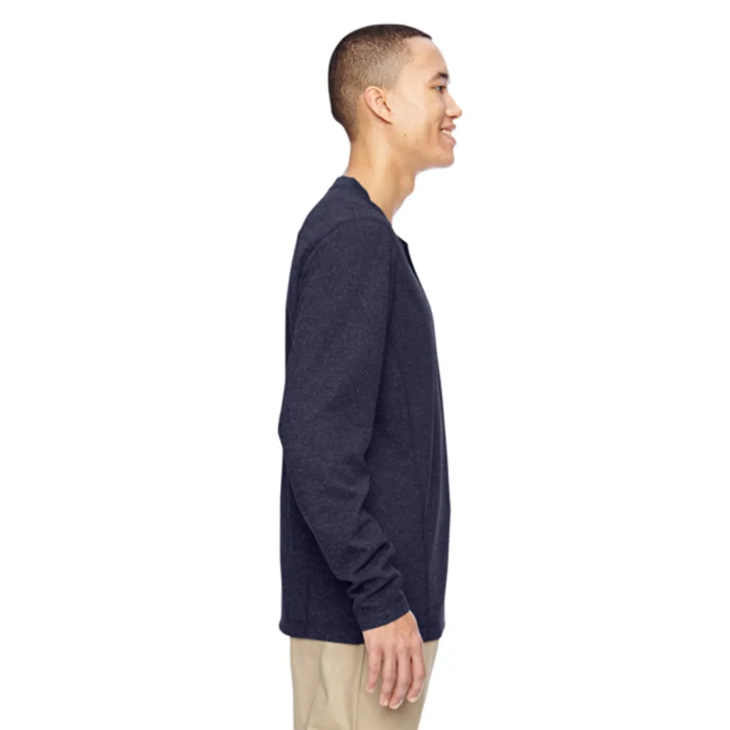 North End Men's Navy Excursion Nomad Performance Waffle Henley