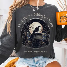 Once Upon a Midnight Dreary Edgar Allan Poe Long Sleeved Shirt