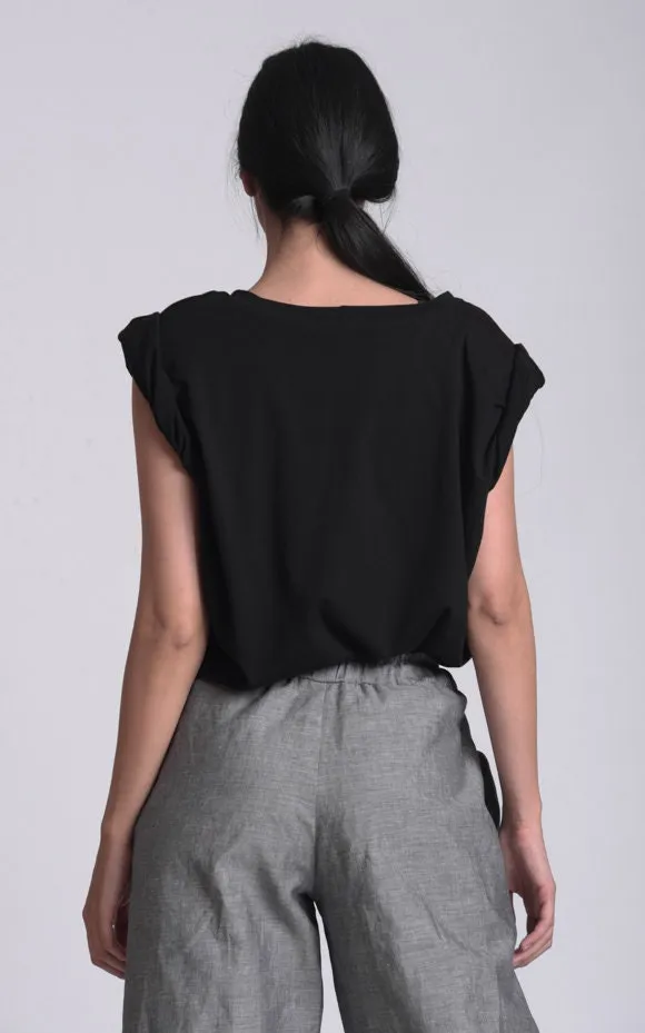 Oversized Top with Shoulder Pads