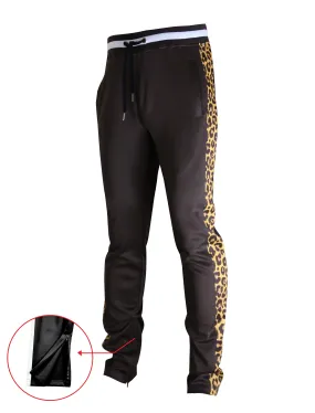 P11004-PRINT TRACK PANTS (BROWN/TR)