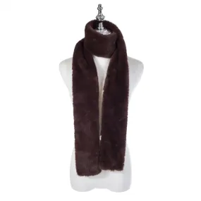 Park Lane Faux Fur Scarf Chocolate