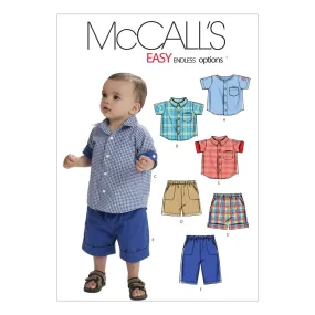 Pattern - Mccall's - M6016 - Infants’ Shirts, Shorts And Pants