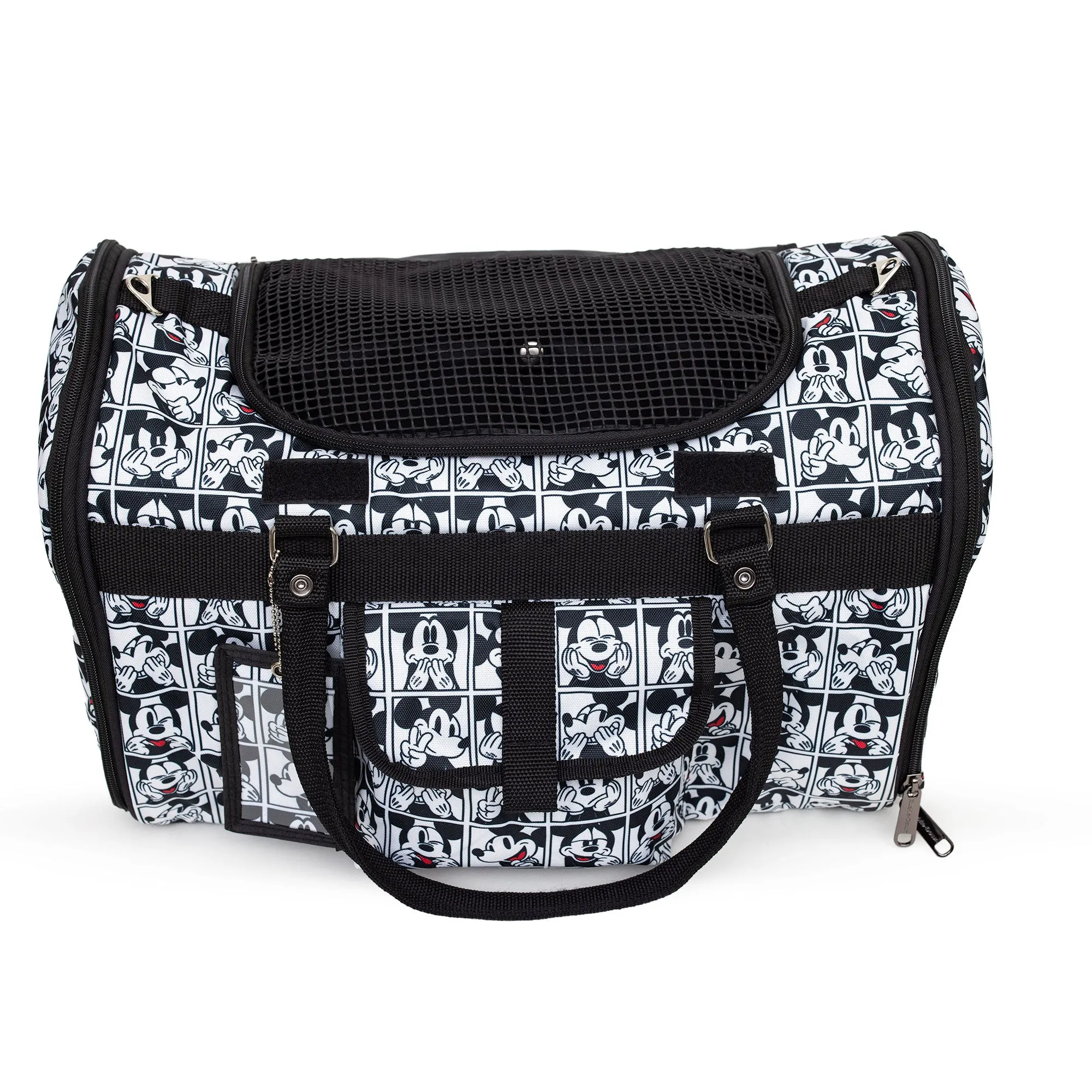 Pet Carrier - Mickey Mouse Expression Blocks White/Black/Red