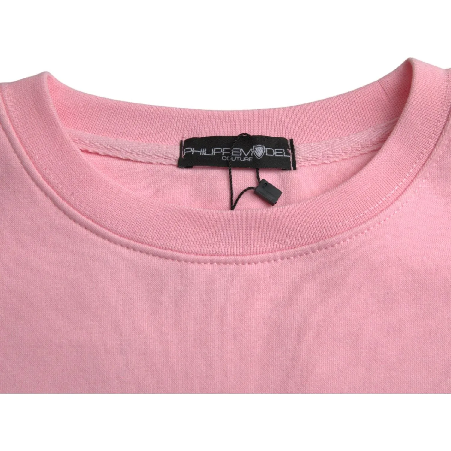 Philippe Model Pink Cotton Logo Long Sleeves Pullover Sweater