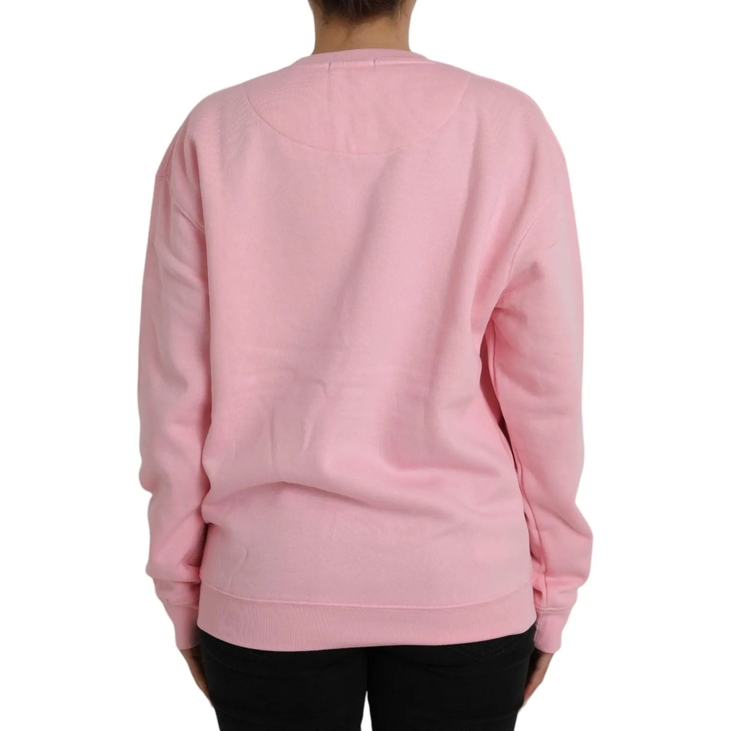 Philippe Model Pink Cotton Logo Long Sleeves Pullover Sweater