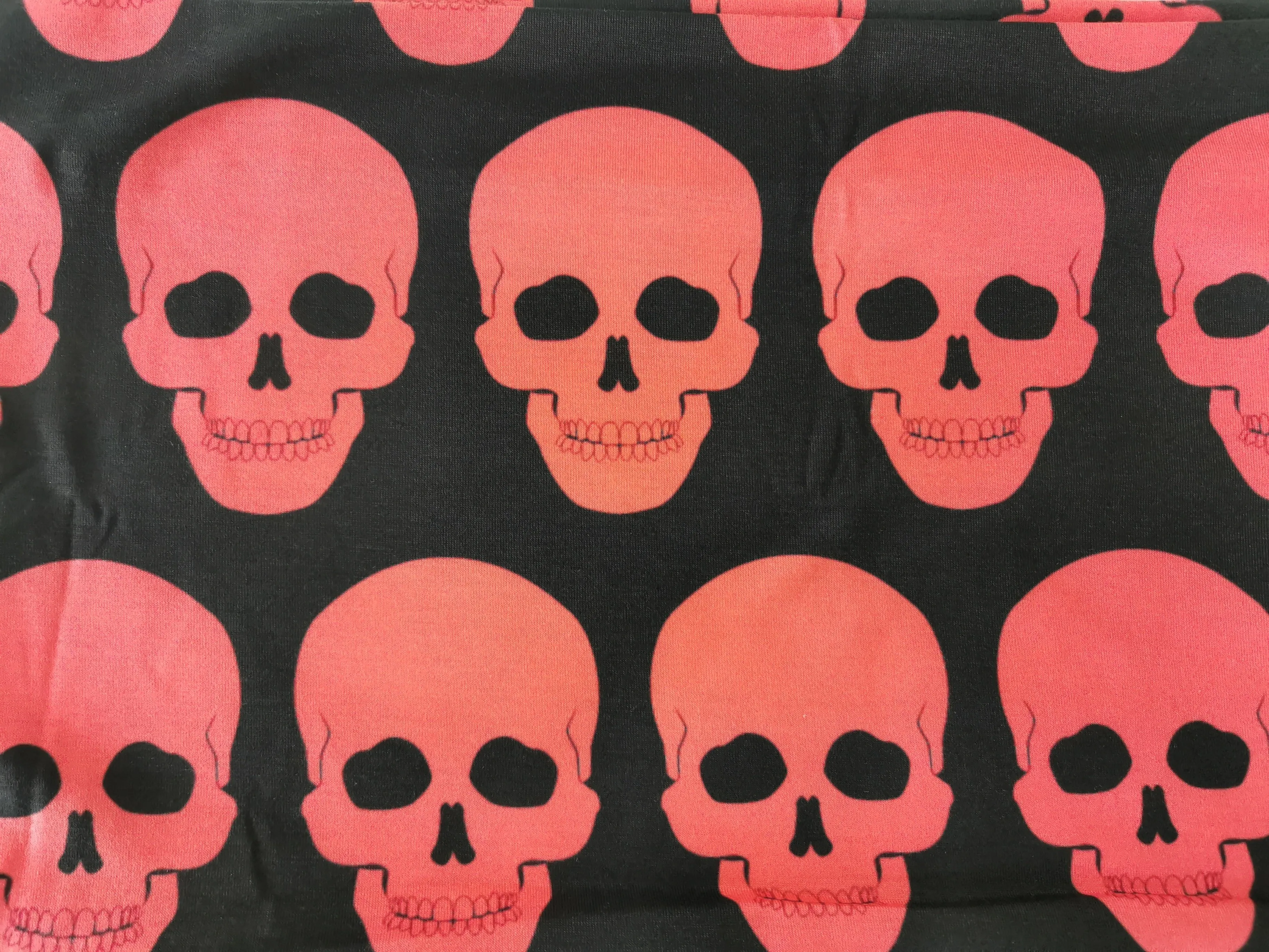 Pink & Black Skull Infinity Scarf