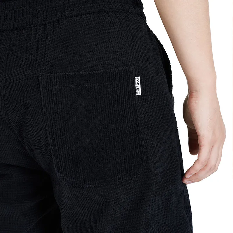 POCKETS CORDUROY DRAWSTRING PANTS