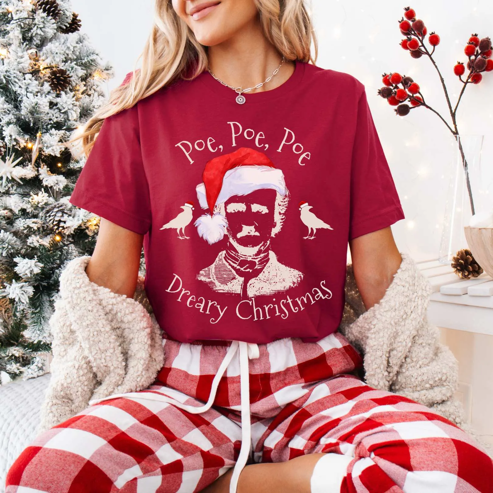 Poe, Poe, Poe - Dreary Christmas Tee