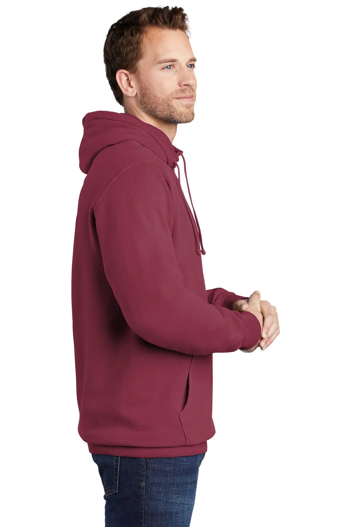 Port & Company Pigment Dyed Customized Hoodies, Merlot