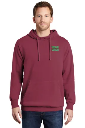 Port & Company Pigment Dyed Customized Hoodies, Merlot