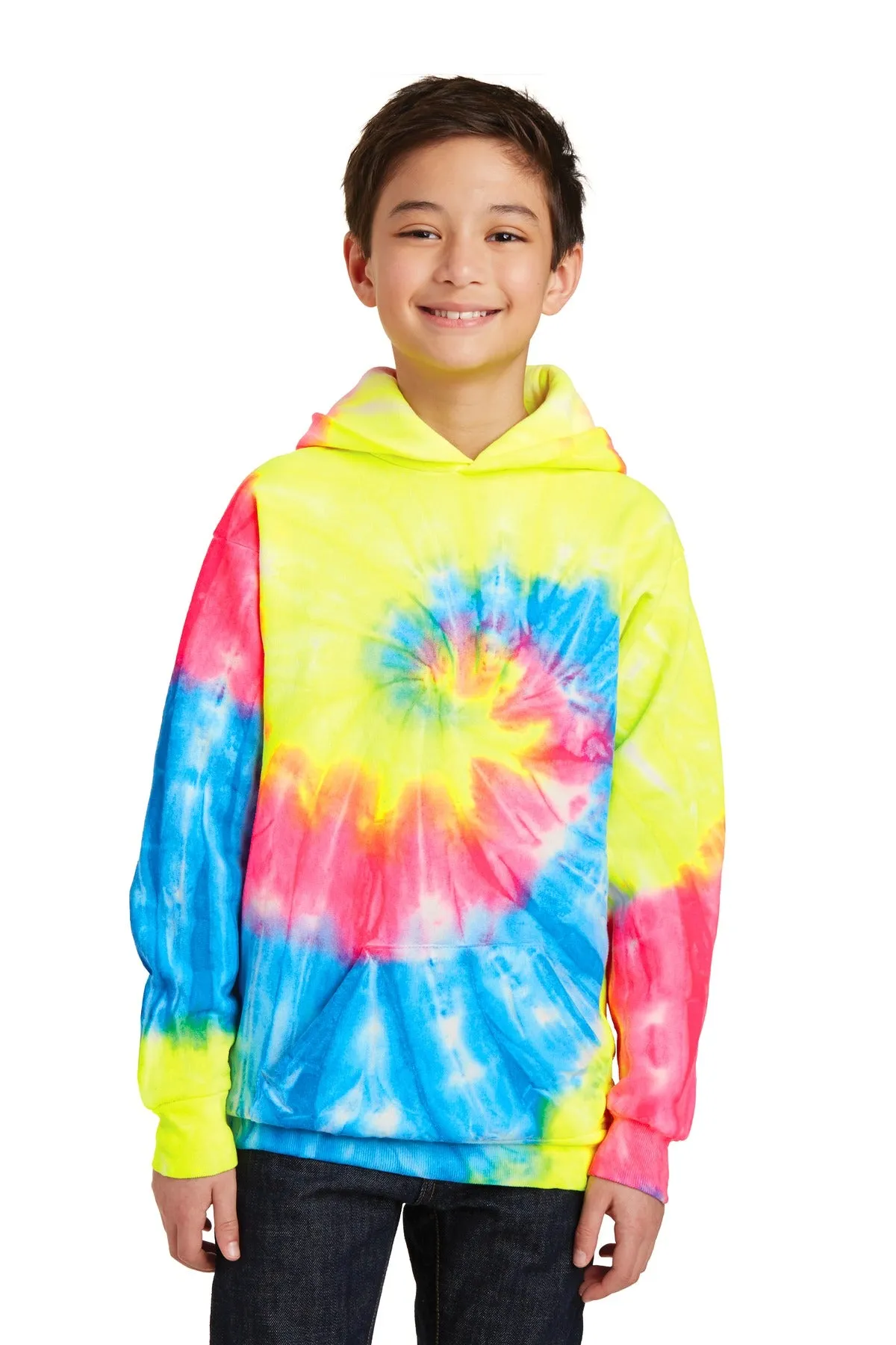 Port & Company® Youth Tie-Dye Pullover Hooded Sweatshirt. PC146Y