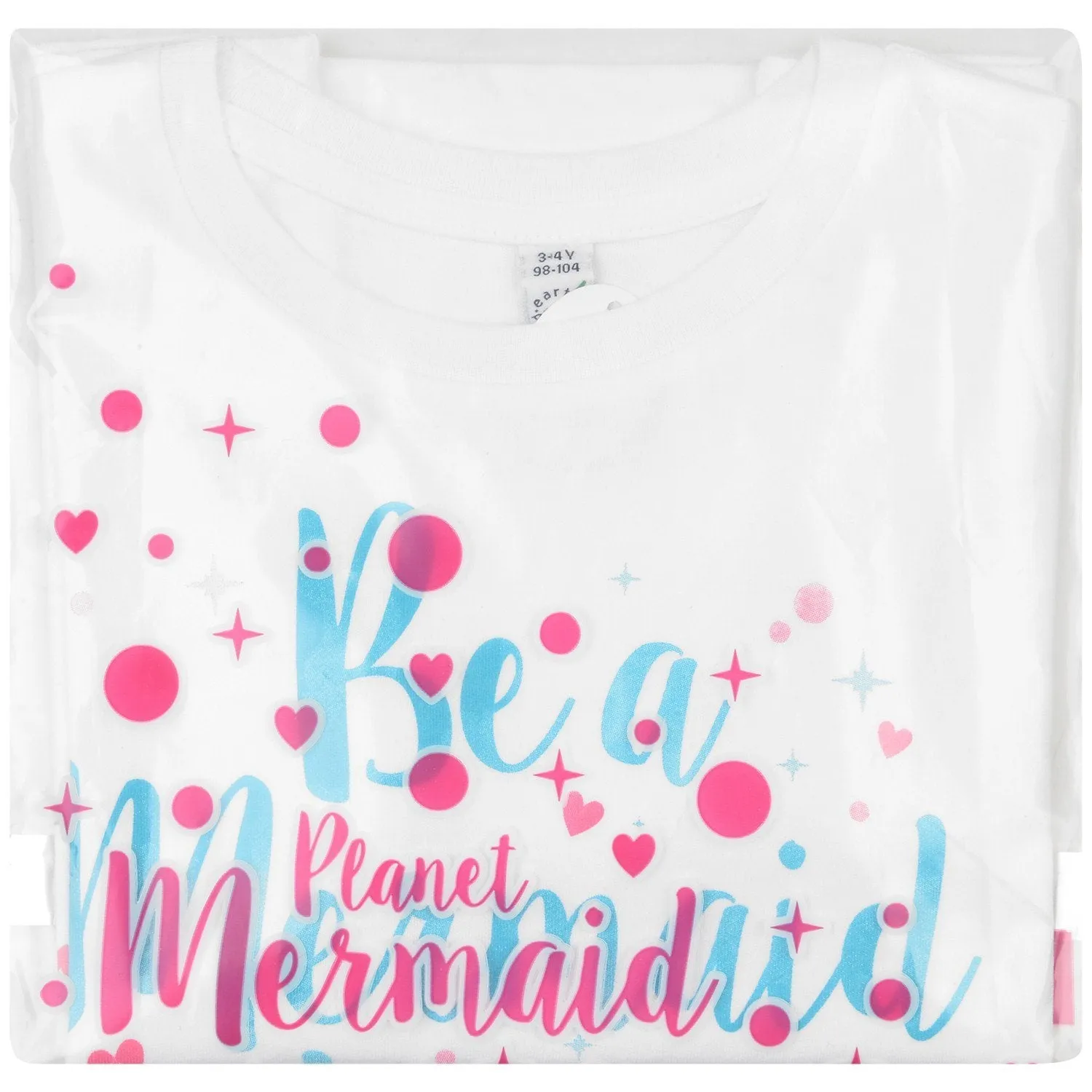 "Be a Mermaid and Make Waves!" Girls White T-shirt